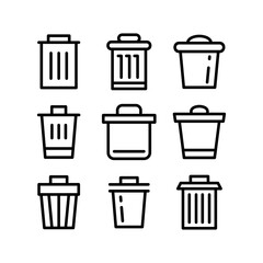 garbage icon or logo isolated sign symbol vector illustration - high quality black style vector icons
