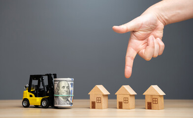 Choosing a new home to buy. The buyer chooses a house. Real estate investment. An expensive...