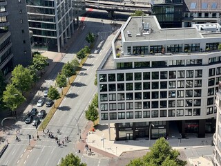 View of office buildings in Hamburg