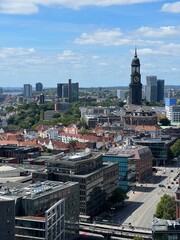 Aerial View of the city of Hamburg from the height