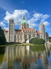 Fototapeta na wymiar Panorama New Town Hall Hannover