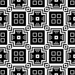 Seamless repeating pattern.Black and 
white pattern  for decor, textile ,fabric,wallpapers and backgrounds.