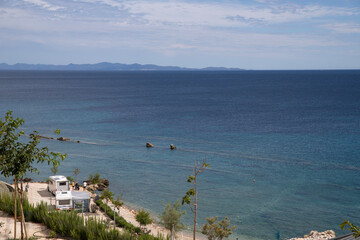 campsite at the sea