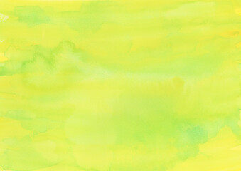 紙の質感のある黄緑と黄色の水彩の背景素材
