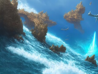 Ocean created with generative ai technology