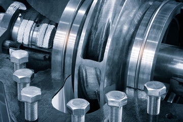 High pressure pump for pumping of water, fuel, oil and oil products isolated on a white background.