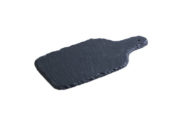Black stone board isolated on white