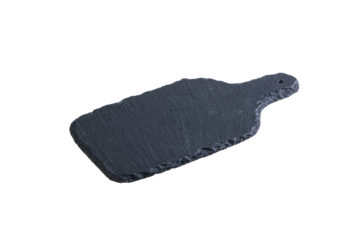 Black stone board isolated on white