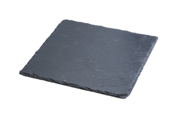 Black stone board isolated on white