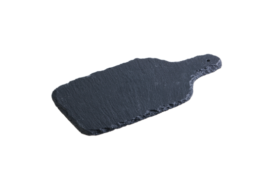 Black stone board isolated on white