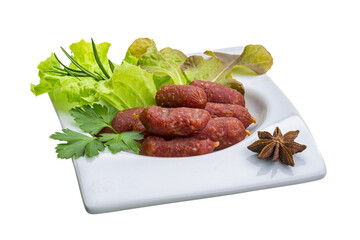 Salami sausages