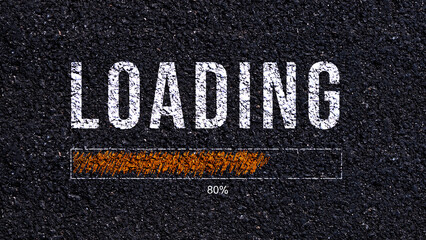 Loading concept with hyperspace suitable for business presentation progress bar loading success, Success loading concept