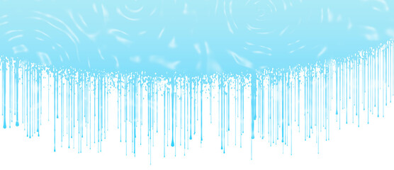 illustration sweet, ink, blood dripping, blue