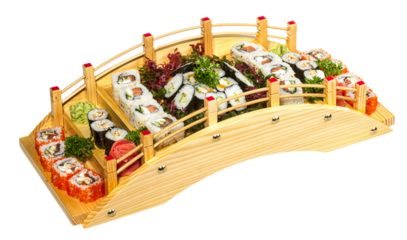 Set of sushi and rolls
