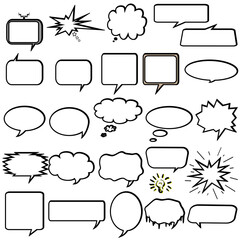 Retro empty comic speech bubbles set.Vintage design,pop art style - stock png.by nicasio [5000 × 5000 pixels  • DPI 300 • PNG]