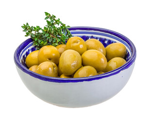 Green gigant olives