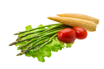 Baby corn with asparagus