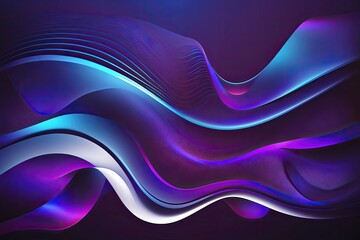 Fototapeta na wymiar Abstract blue and purple liquid wavy background. Generative AI