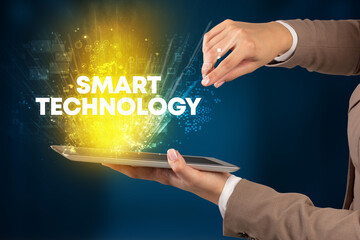 Close-up of a touchscreen with inscription