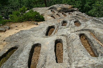 rock-cut medieval tombs
