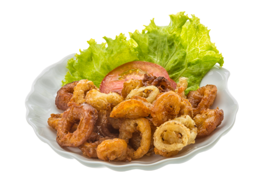 Fried squid rings