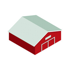 Farm Barn Isometric Composition
