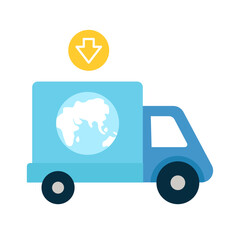 Shopping Worldwide Delivery Composition