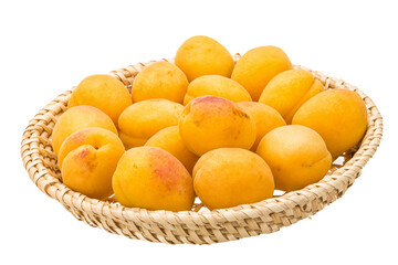 Yellow ripe apricots