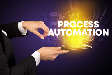 Close-up of a touchscreen with inscription