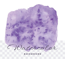 Violet hand drawn watercolor stain on isolated background. Vector illustration