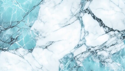 Abstract blue marble texture with silver splashes, blue luxury background