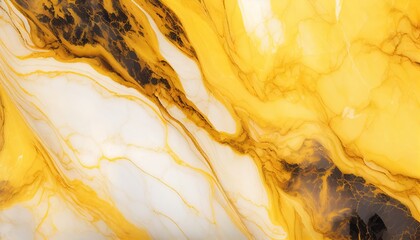 Abstract yellow marble liquid texture, yellow luxury background