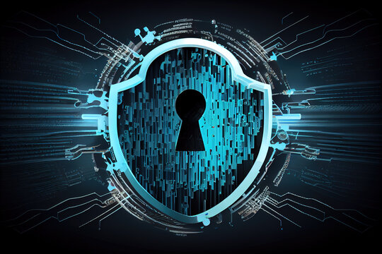 Generative AI: cybersecurity technology concept. Data center concept.