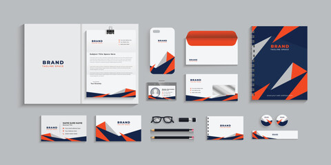 Corporate identity set template, Business stationery set, eps
