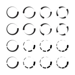 loading icon set. Progress bar to upload download loop process. Website loading icon. Vector illustration