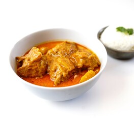 Malaysian style chicken curry with potatoes | kari ayam, selective focus