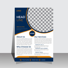 Corporate business A4 flyer template vector design set advertise marketing, promotion, cover page. IT Company, creative Unique Design Create Graphic design layout