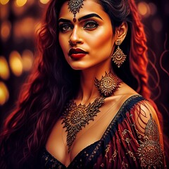 woman in a fancy party wearing a mask or no wearing
{AI generative}
