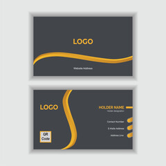 Set of modern business card print templates. Personal visiting card with company logo. Vector illustration. Stationery design Minimal and Corporate look Education, and suitable for all