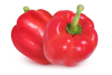 Red pepper on an isolated white background