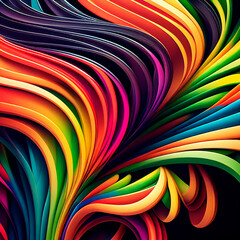 abstract colorful stripes background, ai generation