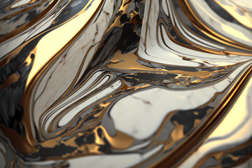 White marble with golden veins, texture, background