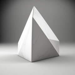 trapezoidal prism with four faces. podium, empty showcase for packaging product presentation. AI generation.
