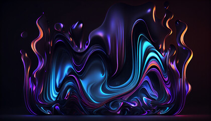 Obraz na płótnie Canvas 3D abstract background, generative AI
