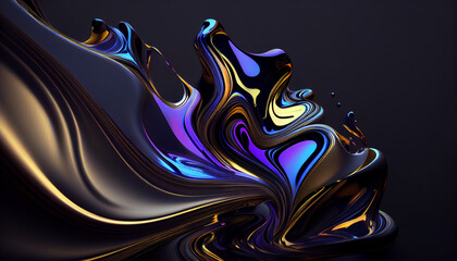 Obraz premium 3D abstract background, generative AI