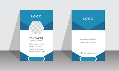 Professional creative modern minimalist id card design template - vector