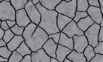 Distressed overlay texture of cracked concrete, stone or asphalt. grunge background. abstract halftone vector illustration. AI Generative