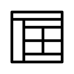 layout icon or logo isolated sign symbol vector illustration - high quality black style vector icons
