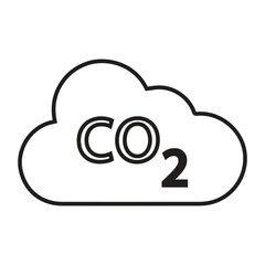 Carbon monoxide, co2, earth day icon