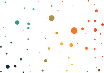 Seamless vector pattern or texture with colorful polka dots on white background for kids background, blog, web design, scrapbooks, party or baby shower invitations and wedding cards.